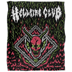 Stranger Things Hellfire Club Neon Flames Sketch Superweiche Kuscheldecke mit seidigem Griff – 152 x 127 cm 50x60 Angebot bei HelloDeals