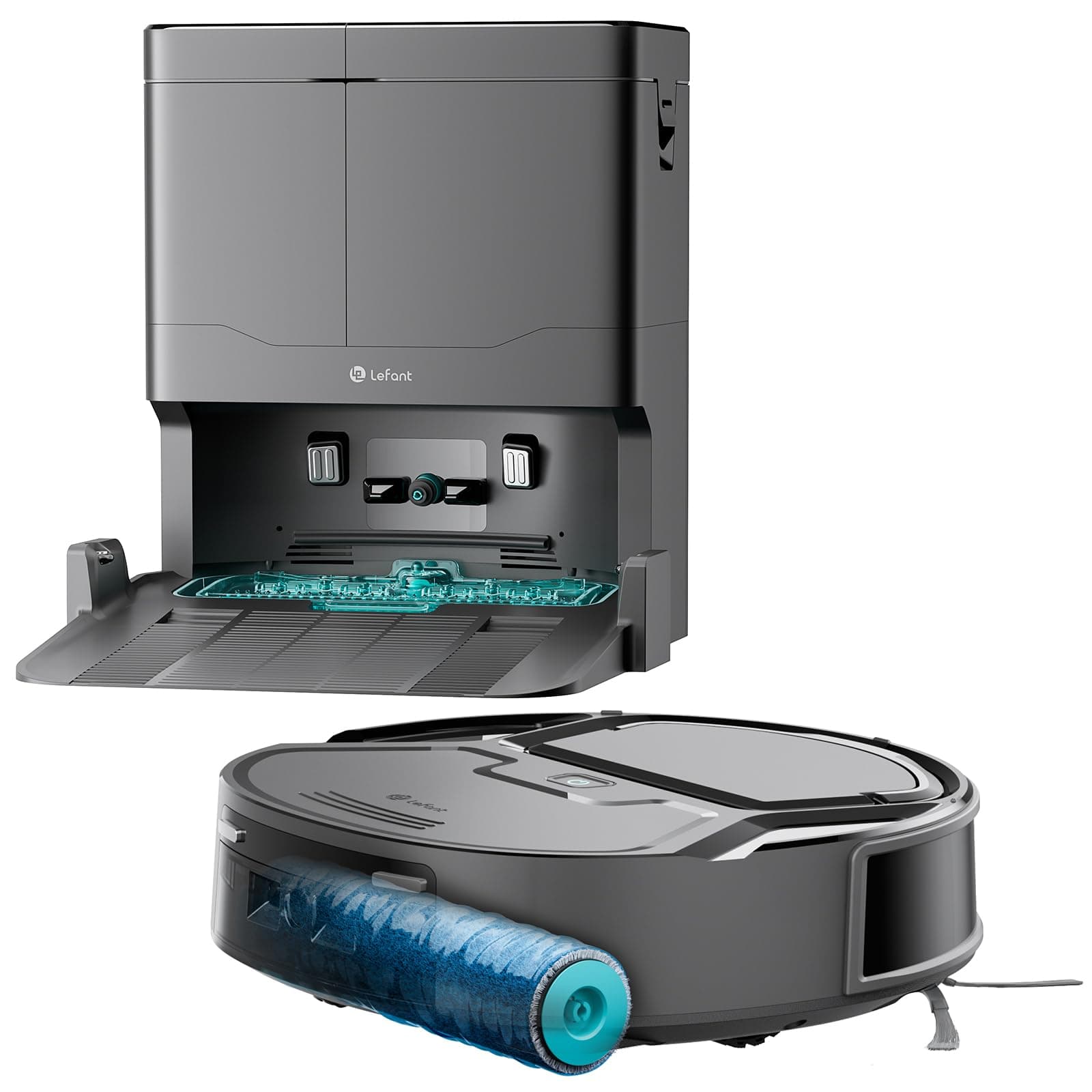 Lefant M210 Omni Mini Saugroboter mit Roller Wischfunktion, 20000 Pa, kein Verwickeln, 800ML Staubbehälter, 85 mm ultraflaches Gehäuse, ideal für Fliesenböden und Tierhaare Space-grau Angebot bei HelloDeals