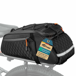 toptrek 3-in-1 Fahrradtaschen für Gepäckträger, 10L Volumen Fahrradtasche Gepäckträger, Wasserdicht Gepäckträgertasche mit Tragegriff und Schultergurt, Geeignet für den Täglichen Pendelve Schwarz Angebot bei HelloDeals