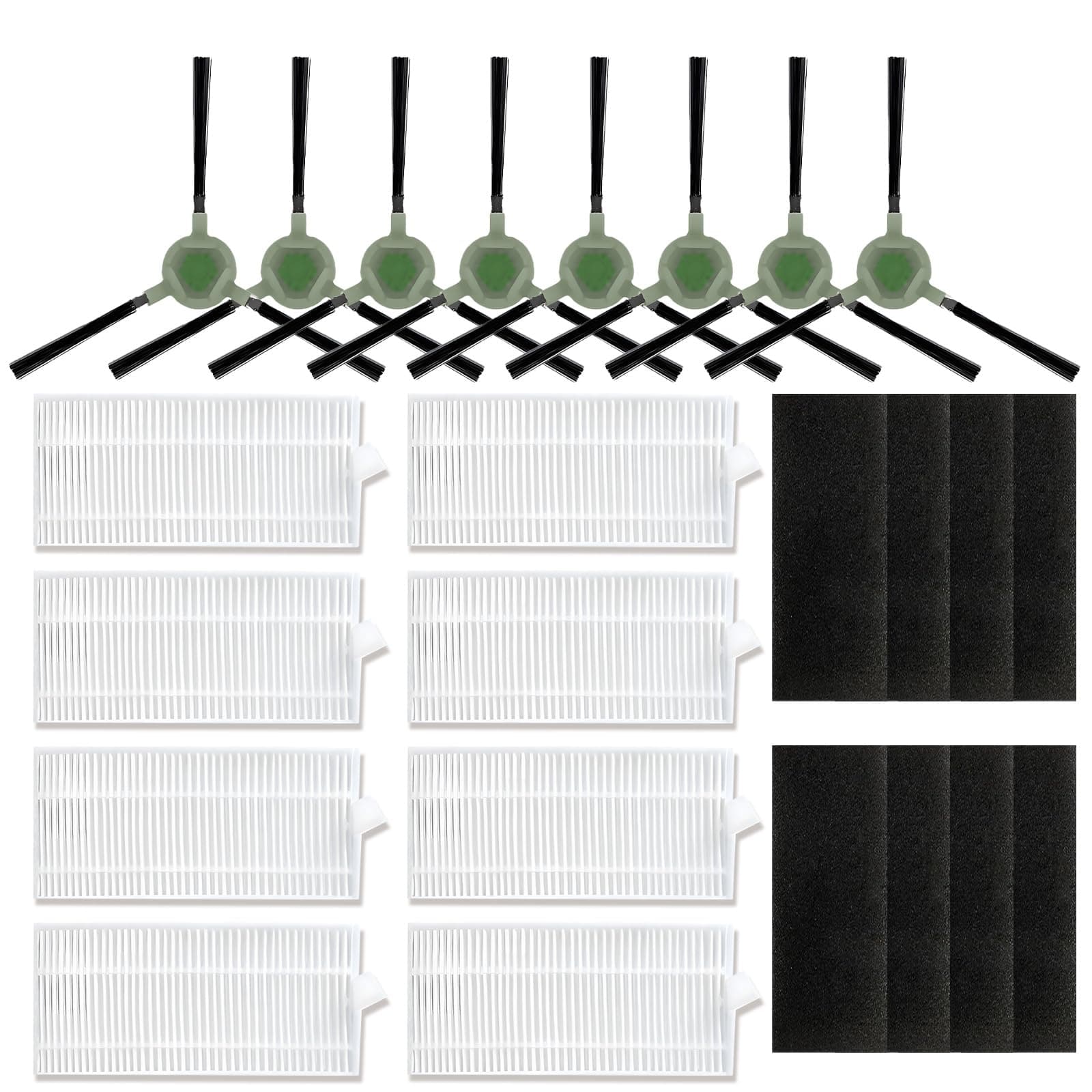 Kehrmaschinenzubehör für Lefant M210, M210S, M210B, M213, M213S, M2 und OKP Life Robotic K2, K3, K3A, K4, K5, 6 HEPA Filters, 4 Side Brushes Angebot bei HelloDeals