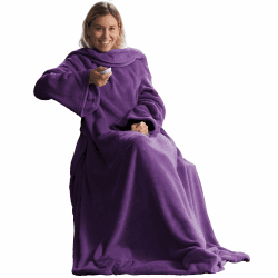CelinaTex TV-Decke mit Ärmeln und Fußtasche Flauschige Kuscheldecke XL 170 x 200 cm lila Mikrofaser Fleece Soft Oeko-TEX 1) 170 x 200 cm 1) Ärmeldecke A) Lila Angebot bei HelloDeals