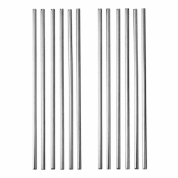 GRÄWE Strohhalme, 12er Set, silberne Trinkhalme aus Edelstahl, spülmaschinengeeignet, wiederverwendbar Metall Strohhalm, Gerade Silber Angebot bei HelloDeals