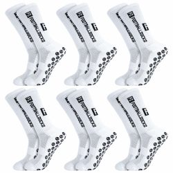 Apricitie 6 Paare Fußball Socken,Sportsocken 39-46 Anti Rutsch Grip Fussball Socken Rutschfeste Fußballsocken für Herren Damen Fussball Basketball Laufen Radfahren 39-46 Weiß 6 Angebot bei HelloDeals