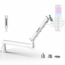 Aokeo AK-55 Mikrofonarm für den Schreibtisch, niedriges Profil, verstellbar, geeignet für Aokeo Yeti, Snowball iCE, HyperX QuadCast, SoloCast, Elgato Wave usw Weiß Angebot bei HelloDeals