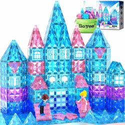 Soyee 102 Stück Magnetische Bausteine mit 2 Puppen 2 Treppen Magnetbausteine Prinzessin Magnetspiel ab 3 4 5 6 7 8 Jahre Magnete Kinderspielzeug STEM Sensorik Montessori Geschenk für Mädchen Jungen Angebot bei HelloDeals