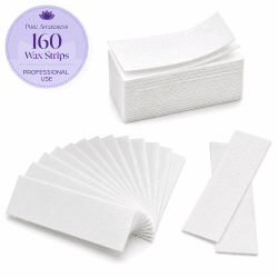 Vliesstreifen für Warmwachs und Zuckerpaste [160 Stück] hautschonende & reißfeste Enthaarungsstreifen aus Vlies für jede Art von Depilation auf Bein, Brust, Rücken, Intimbereich & Gesicht Angebot bei HelloDeals