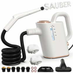 Dampfreiniger Handgerät 550ML Tank,15s Schnellaufheizung Tragbarer Dampfreiniger mit 16 Zubehör,1500W Chemiefrei Handdampfreiniger Haushalt für Küche, Bad, Fugen, Fenster, Auto & Polster Angebot bei HelloDeals
