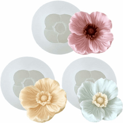 3 Stück Blumen Kerzen Silikonformen, 3D Silicone Kerzenform, Silikonformen Kerzen Gießformen Kerzen Blumen, Kerzen Gießen Formen, für DIY Herstellung Kerzen Seife, Transparent 3Pcs Beauty Angebot bei HelloDeals