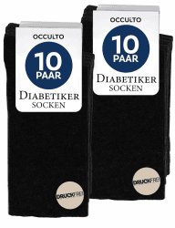 Occulto 10 Paar Diabetikersocken für Herren & Damen ohne Naht ohne Gummibund aus Baumwolle 43-46 10 Paar | Schwarz Angebot bei HelloDeals