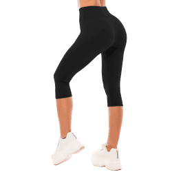 SINOPHANT Leggings Damen 3/4 High Waist Elastische Blickdicht Große Größen Leggins #1er Pack Schwarz L-XL Angebot bei HelloDeals