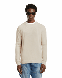 G-Star Herren Structure R Knit Sweater L Weiß (Whitebait D26781-c868-1603) Angebot bei HelloDeals