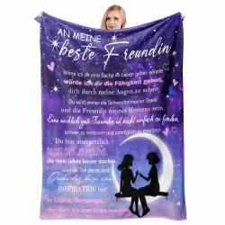 PRSTENLY Beste Freundin Geschenke, Geburtstagsgeschenke für Freundin, Flanell Decke Geschenke für Freundin Freundschaft, Weihnachten, Hochzeit Geburtstagsgeschenke für Frauen Lila 1.5 * 2 Meter Angebot bei HelloDeals