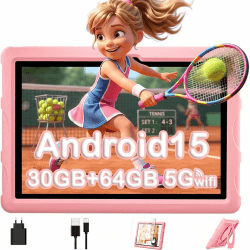 ZENTALITY Kinder Tablet 10 Zoll Android 15 mit 30GB RAM + 64GB ROM(2TB), 5G WLAN 6, Widevine L1, Elterliche Kontrolle, 8-Core, 8000 mAh, Kids Tablet mit Kinder Hülle Eva + 360° Drehbarer Ständer,Rosa Angebot bei HelloDeals