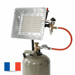 ROTHENBERGER Industrial Heizstrahler inkl. Piezo, 0,5 m Propangas-Schlauch und 37 mbar Druckregler | Gasheizstrahler | Aufsatzheizstrahler | **nur für französische Gasflaschen geeignet ** Angebot bei HelloDeals