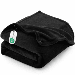 CozyLux Kuscheldecke Flauschig Decke 130x150 cm - Flanell Sofa Decke für Frauen, Geschenke zum Geburtstag für Mama Sie, Warme Raumgestaltung für das Zuhause, Oeko-TEX 100, Blanket 130x150, Schwarz 130x150 cm Schwarz Angebot bei HelloDeals