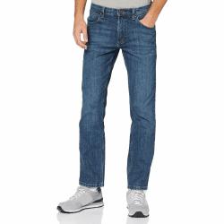 Wrangler Herren Jeans Straight - Mid Waist - Regular Fit - Blau Schwarz W30-W44 36W / 34L Authentic Blue Angebot bei HelloDeals
