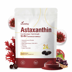VivoNu Astaxanthin 24mg 240 Weichkapseln – Aus Haematococcus Pluvialis-Mikroalgen gewonnen – Gentechnikfrei und Glutenfrei 240 Stück (1er Pack) Angebot bei HelloDeals