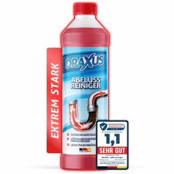 DRAXUS Profi Abflussreiniger (1,0L) I Extrem starker Rohrreiniger löst Haare, Essensreste & schwerste Verstopfungen I Beugt üblen Gerüchen vor 1 l (1er Pack) Angebot bei HelloDeals