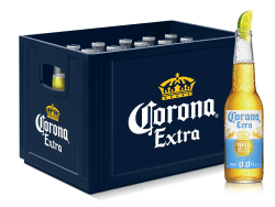 Corona Cero 0,0% Alkoholfrei Premium Lager Flaschenbier, MEHRWEG im Kasten, Internationales alkoholfreies Lager Bier mit 100% natürlichen Zutaten, 24er Kiste (24 x 0.355 l) Angebot bei HelloDeals