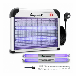 ASPECTEK Elektrischer Insektenvernichter 20W 2800V – UV Mückenfalle & Fliegenfalle für Innen, Insektenlampe gegen Mücken, Fliegen, Gnitzen, Inklusive 2 Ersatz-UV-Röhren Angebot bei HelloDeals