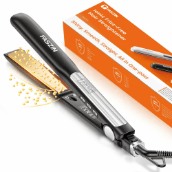 Faszin 2 in 1 Glätteisen Locken und Glätten, 20s Schnellaufheizung, Titanplatten Ionen Haarglätter für einen glatten Stil, 3D-Schwebepanel verhindert Haarziehen, mit LCD-Display, 130°C-230°C - Schwarz Schwarz 30mm Angebot bei HelloDeals