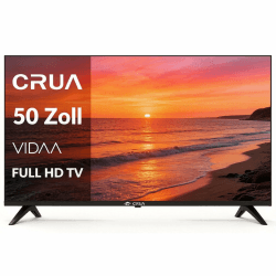 CRUA VIDAA Smart TV,127CM (50 Inch) TV,1920x1080P Full HD TV,LED TV with HDMI/USB/AV IN/Triple Tuner DVB-T2/T/C/S2/Compact and Smart for Your Home,Black [Energy Class E] 50 Zoll-1 Angebot bei HelloDeals