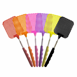 Fliegenklatsche, 6 Stück Bunt Fliegenklatsche Ausziehbar, Fliegenklatsche Stabil,Manual Extendable Fly Catcher für Fliegen und Insekten Abzuwehren?Rot/Orange/Gelb/Rosa/Lila/Schwarz? Angebot bei HelloDeals