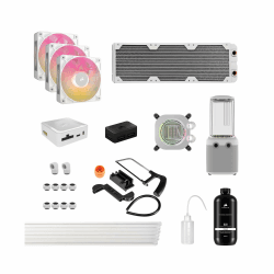 CORSAIR iCUE LINK XH505i RX 360 RGB Individuelles Kühlungs-Kit – XC7 ELITE CPU-Wasserblock, XD6 ELITE-Pumpenreservoir, 3x RX120 RGB-Lüfter, XR5 360-mm-Radiator, iCUE LINK-Systemhub - Weiß Angebot bei HelloDeals