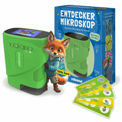 Rabano Tragbares Kinder Mikroskop, 1000x Zoom und HD-Bildschirm, Digitales Mikroskop Kinder für Experimente, Garten & Zuhause, Kindermikroskop & Lupe Spielzeug, Foto- und Video, inkl. SD Karte (Grün) Angebot bei HelloDeals