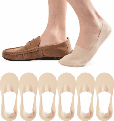 Füßlinge Herren Füsslinge Damen 43-46 39-42 47-49 Loafer Socken | Unsichtbare sneaker socken herren Nylon Dünn Rutschfest Footies mit Silikonpad für Summer Loafer Mokassins Bootsschuhe, 6Paar Hautfarbe 43-46 Angebot bei HelloDeals