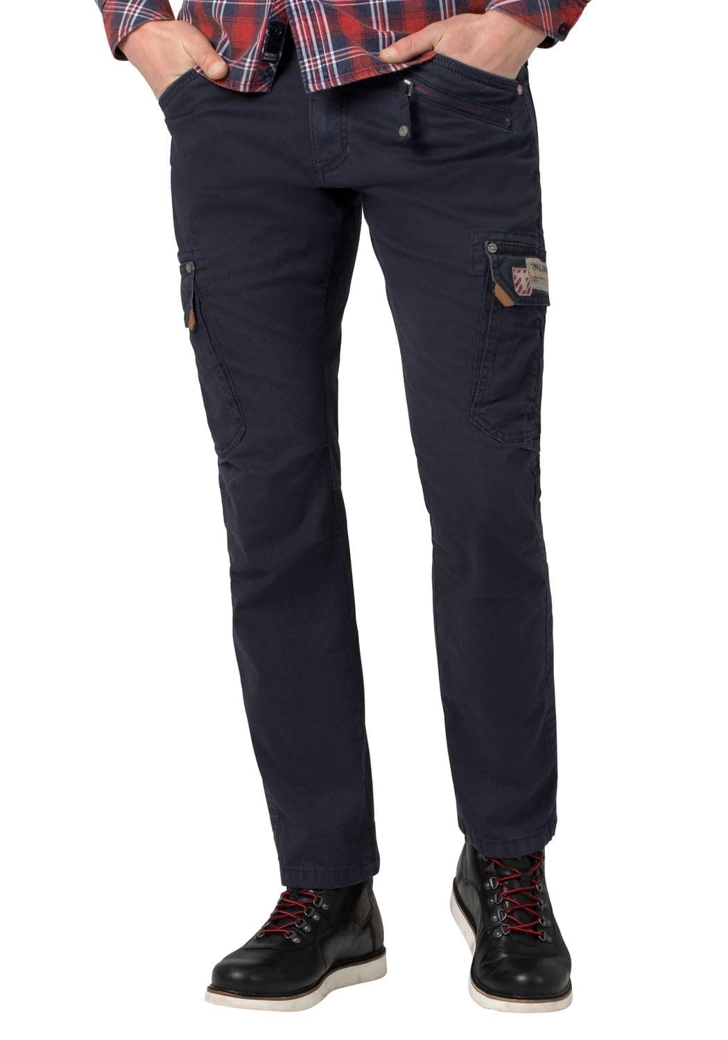 Timezone Herren Cargo Regular Roger TZ - Regular Fit - Grau Schwarz W29-W40 36W / 34L 6445 Total Eclipse Wash Angebot bei HelloDeals