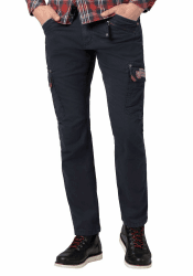 Timezone Herren Cargo Regular Roger TZ - Regular Fit - Grau Schwarz W29-W40 36W / 34L 6445 Total Eclipse Wash Angebot bei HelloDeals