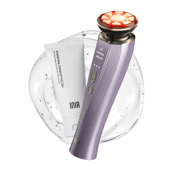 INIA 3-in-1 Flare Mikrostrom Gesichtsgerät Rotlichttherapie für Gesicht und Hals Massagegerät Werkzeug mit Wärme & Vibration für Hautpflege Schwellungen, Straffung, Glättung Crystal Violet Angebot bei HelloDeals