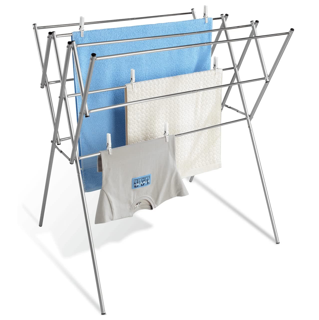 WENKO Teleskop-Wäschetrockner Edelstahl, rostfrei, von 54 bis 92cm ausziehbar, die Gesamttrockenlänge beträgt 7,78 m, standfeste Ausführung, aus rostfreiem Edelstahl Angebot bei HelloDeals