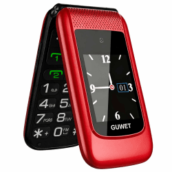 Seniorenhandy Klapphandy ohne Vertrag,Dual SIM 2G GSM mit SOS-Notruftaste,Rentner Handy Großen Tasten mit 1600mAh Akku,USB-C,2.4"+1.77" Dual Display,Rot Angebot bei HelloDeals