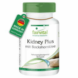fairvital Kidney Plus mit Bockshornklee, 180 Kapseln, HOCHDOSIERT, VEGAN, mit Chrom und grünem Kaffee 155 g (1er Pack) Angebot bei HelloDeals