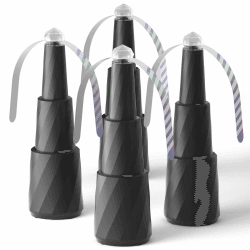 Fliegenwedler 4er Set - Fliegenabwehr Automatischer, Ultraleiser Fliegenventilator für Tisch, Terrasse, Garten & Restaurant | Faltbar, Aufhängbar |Weiche Lamellen | Insektenschutz BLACK(4 Stück) 4 Angebot bei HelloDeals