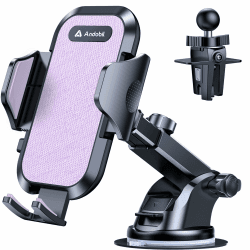 andobil Handyhalterung Auto [2026 Neueste Saugnapf] 3 in 1 Saugnapf & Lüftung Halter Universale KFZ Autohalterung Zubehör für iPhone 17 Pro Max Air 16/15/14/13 Samsung S24 Ultra/S23/S22 Usw, Flieder Angebot bei HelloDeals