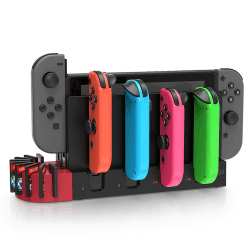 FYOUNG Controller Ladestation für Joy Con Switch/OLED mit 9 Spiele Lagerung, Switch Ladeständer für Joycon Ladestation Zubehör mit Spiele Aufbewahrung Angebot bei HelloDeals