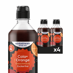 Sodastream drink mix Cola + Orange zuckerfrei, 4er Pack (4 x 440 ml) drink mix Sirup (mit Dosierkappe) 4er Pack (4 x 440ml) Angebot bei HelloDeals