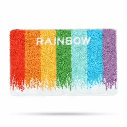 Molesun Niedliche Regenbogen Badematte 50x80cm, Weich, Saugfähig, rutschfest, Waschbar 50 x 80 cm Regenbogen Angebot bei HelloDeals