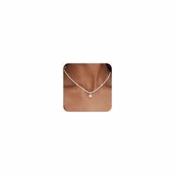 Maynor Geburtsstein Halskette Damen 925 Sterling Silber Kette Zirkonia Anhänger in 12 Farben,Personalisiert Wasserfest Mode Schmuck Ketten Geschenk für Frauen & Mädchen Klarer Zirkonia (Apr.) Angebot bei HelloDeals