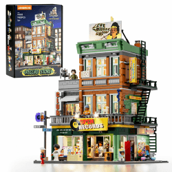 Lumibricks Plattenladen Beleuchtung Klemmbausteine Haus - 1980 Pcs Street Fusion Audio Shop, Multi-Form Modular Building Sammlung Kit für Erwachsene & Musikliebhaber Angebot bei HelloDeals
