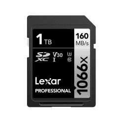 Lexar Professional 1066x SD Karte 1TB, SDXC UHS-I Speicherkarte mit Einer Lesegeschwindigkeit von bis zu 160 MB/s, V30/U3/C10 für DSLR Kameras und HD Camcorder Angebot bei HelloDeals