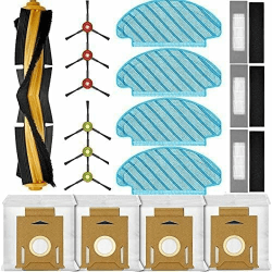 KGC 18 Stück Ersatzteile Zubehör für Ecovacs Deebot N8 N8 Pro N8 Pro+ T8 T8+ T8 AIVI T8 Max T9 T9+ Staubsauger, Enthalten 1Hauptbürste + 4Staubbeutel +3Filter + 6Seitenbürste + 4Wischtücher Angebot bei HelloDeals