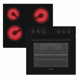 Telefunken ECH65A-B2 Einbauherd-Set | Elektro-Herd-Kochfeld-Kombination | Backofen mit Grill und Umluft | Rahmenloses Glaskeramik-Kochfeld mit 4 Zonen | 65 Liter | 60 cm | Edelstahl Ohne Hot Air Shield Angebot bei HelloDeals