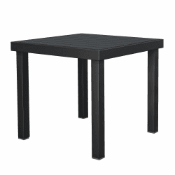 YITAHOME Gartentisch, 78x78cm Terrassentisch mit WPC-Holztischplatte und Aluminiumrahmen, wetterfest, quadratischer Outdoor-Terrassentisch mit E-Beschichtung, Outdoor-Esstisch für Garten, Schwarz Metallschwarz 78x78cm Angebot bei HelloDeals