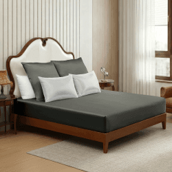 ClevaHome Satin Spannbettlaken Set 3 teilig, 160 x 200 cm,bis 28 cm, Silbergrau Silbergrau 160 x 200 cm Spannbettlaken-Set Angebot bei HelloDeals