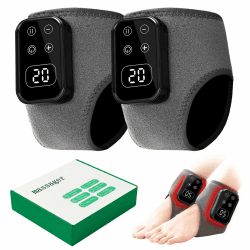 Fussmassagegerät 3-in-1 Foot Massager, Elektrisch Fußmassagegerät mit 5 Vibrationsmodi und 6 Heizstufen, Kabellos Wiederaufladbar, Linderung von Fußermüdung und Schwellungen Grau-2 Stück Angebot bei HelloDeals