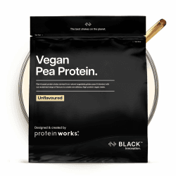 Protein Works | Vegan Pea Protein - Black, Geschmacksneutral, 1kg | Erbsenprotein-Isolat, Premium-Veganprotein, 24g Protein pro Portion, fett- & kohlenhydratarm, Pflanzlich, 33 Portionen Geschmacksneutral 1 kg Angebot bei HelloDeals